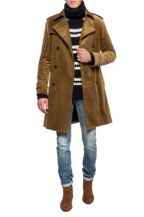 Dwurzędowy prążkowany trencz, zdjęcie 2 Dwurzędowy prążkowany trencz od Saint Laurent